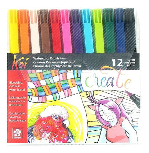Marcadores Pinceles Flexible Colores Brush Pen12pzs Envío