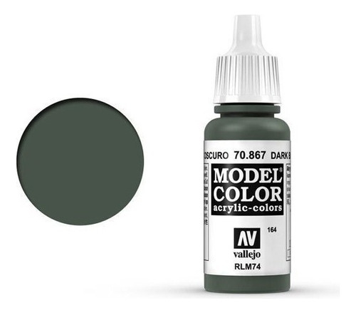 Vallejo Model Color 17ml Pintura Acrílica Color 164 Azul Gris Oscuro 70.867