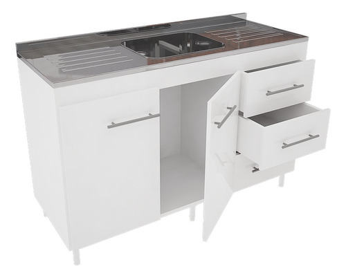 Bajo Mesada Cocina 120 Melamina Muebles Orlandi P