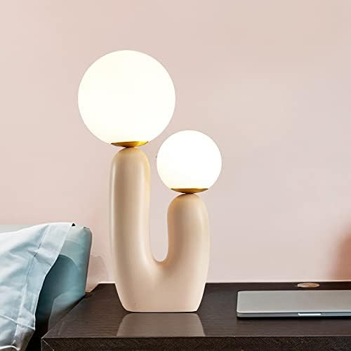 Lámpara De Noche Moderna, Lámpara De Mesa Con Pantalla De Cr