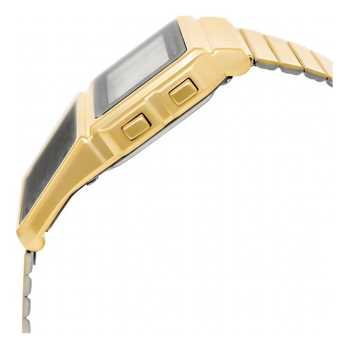 Reloj Casio Vintage Dbc611 Dorado Calculadora Fondo Negro