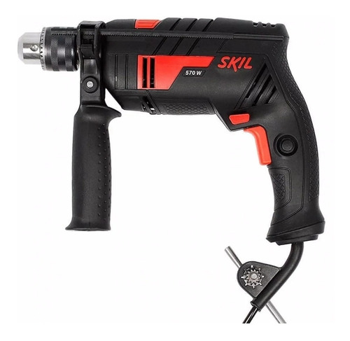 Imagen 3 de 3 de Taladro Percutor Skil 6555 13mm 570w + Set 14 Mechas