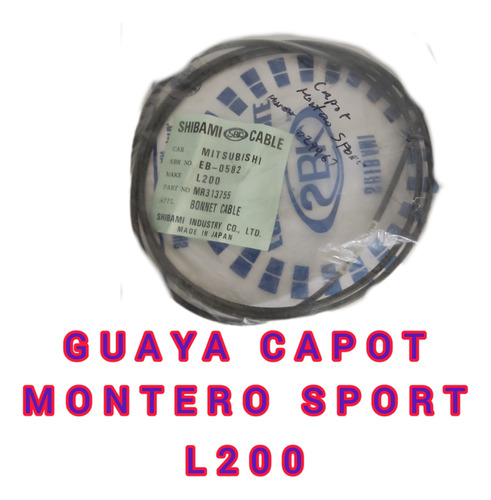 Guaya Capot Mitsubishi Montero Sport  L200