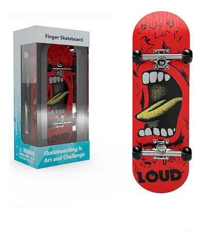 Fingerboard Brinquedo Skate De Dedo Profissional Rolamento Cor das rodas Preto Cor do skate Vermelho Estilo Loud