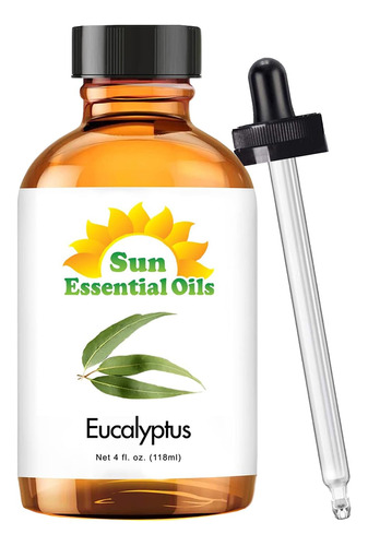 Aceite Esencial Sun Eucalyptus 120 Ml (4 Oz) En Botella De P