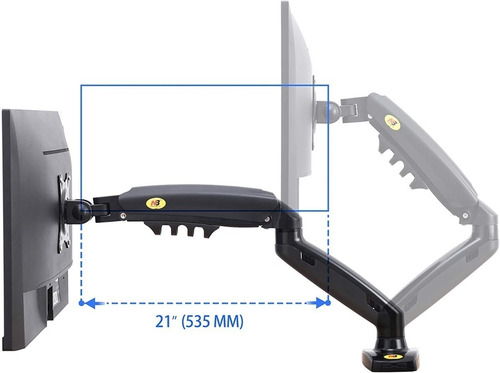 Imagen 4 de 7 de Soporte De Brazo Monitor A Escritorio Nb F80 17 A 30