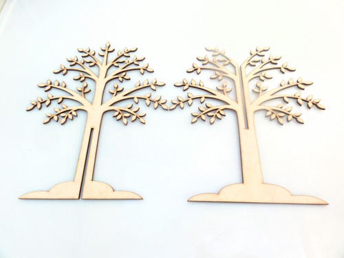 Imagen 6 de 7 de Árbol 30cm Kit X 10 U - Mdf / Fibrofacil