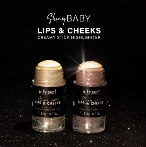 Imagen 2 de 5 de Idraet Shiny Baby Lips & Cheeks Duo Stick Barra