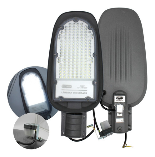 Lampara Para Exterior Led De 150w Con Fotocelda 7000k 11000lm