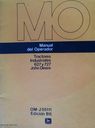 Manual Del Operador Tractores John Deere 627 Y 727