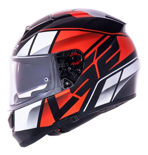 Capacete Ls2 Ff397 Vector Kripton Vermelho/branco Promoção