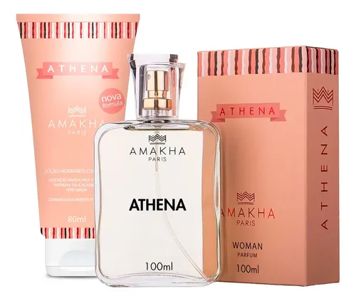Kit Essencial Athena - Perfume Feminino 100ml + Hidratante - R$ 169,6