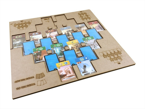 Playmat Em Mdf Para 7 Wonders Duel - Com Case