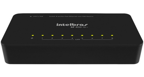Imagem 4 de 5 de Switch 8 Portas Sf 800 Q+ Anti Surto Intelbras Fast Ethernet