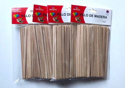 4 Bolsas Palos De Maquetas/madera 14*6*1.3 Cm 400 Unidades
