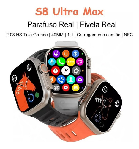 Smartwatch S8 Ultra Max Nfc Serie 8 De 49 Mm Super 2.08  Big