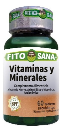 Vitaminas Y Minerales 60 Tabletas Fito Sana 