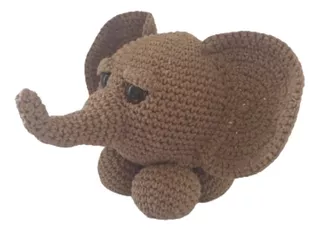 Brinquedo Artesanal Elefante Bolinha De Crochê Lindo        