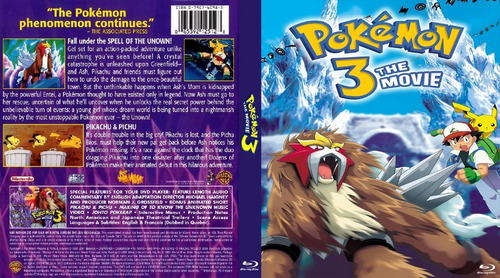 Pokémon 3: El Hechizo De Los Unown Blu Ray Oficial