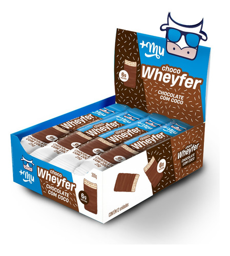 Choco Wheyfer Com 12 Unidades Sabor Chocolate 25g +Mu
