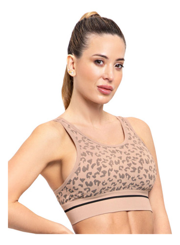 Top Deportivo Leopardo Jc Sin Costura Cocot Art 10198