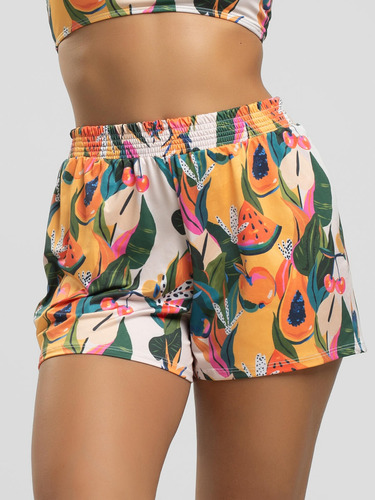 Short Saida De Praia Curto Feminino Proteção Uv Moda Verão