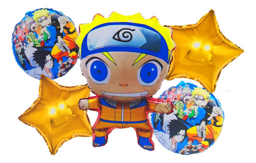 Globos Metalizados Naruto Shippuden Fiesta Cumpleaños Niños