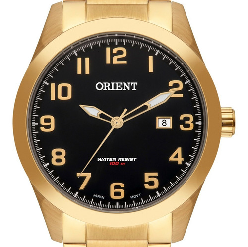 Relógio Orient Masculino Dourado - Mgss1180 P2kx