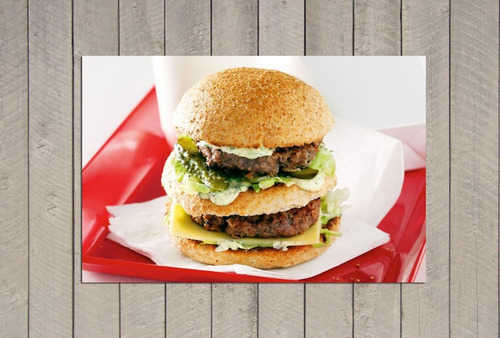 Vinilo Decorativo 30x45cm Hamburguesa Comidas Restaurant