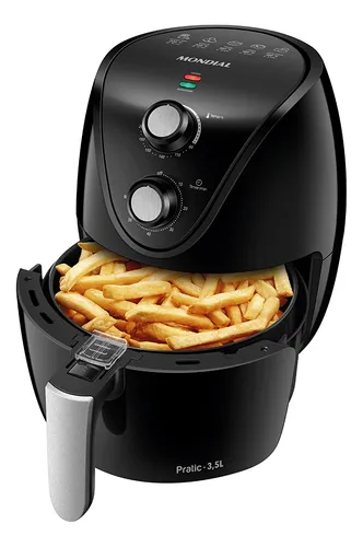 Fritadeira Sem Óleo Air Fryer 3,5L Mondial Preto/Inox 1500W AF-31