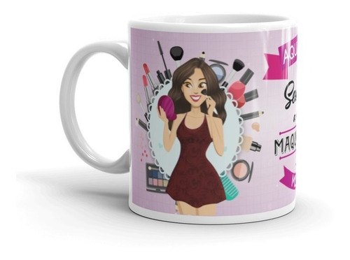 Caneca Porcelana Personalizada Presente Maquiadora