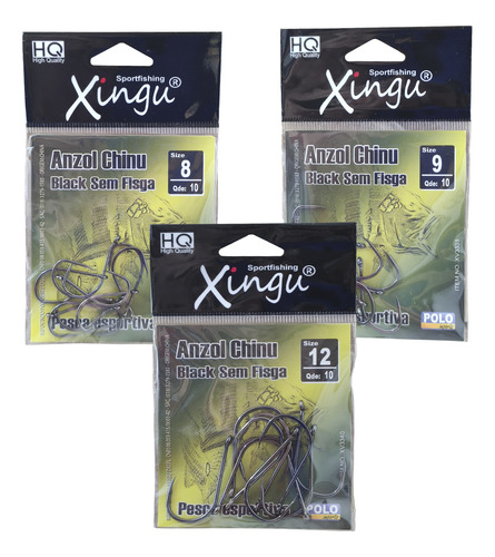 Kit 30 Anzóis Sem Farpa Para Pesqueiro N° 8 , 9 , 12