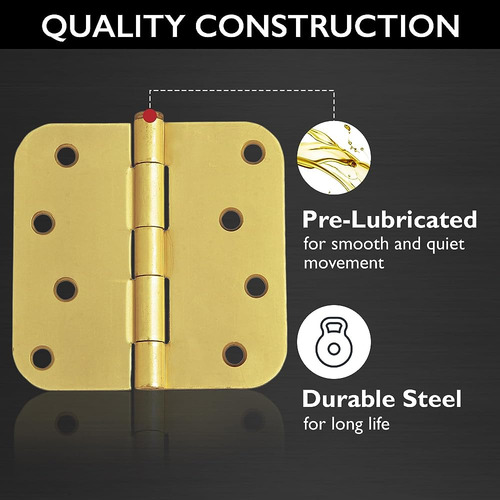 Casa De Diseño 181578 3-pack Hinge 4 , Latón Satinado