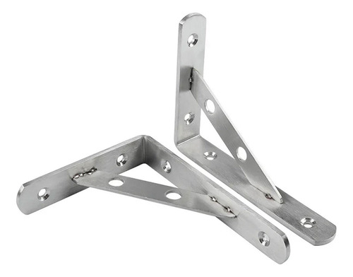 2 Soportes De Acero Inoxidable Para Estantes, 6 Pulgadas