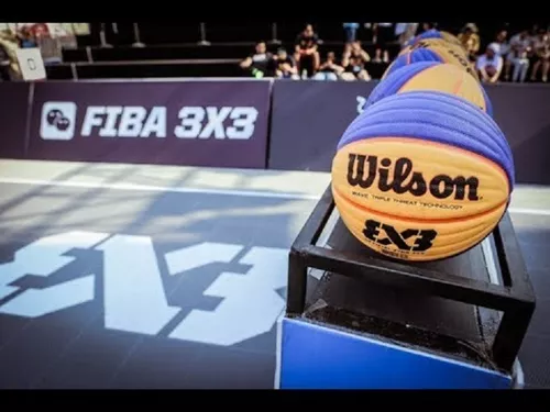 Bola Basquete Wilson Oficial Fiba 3X3 - Azul+amarelo