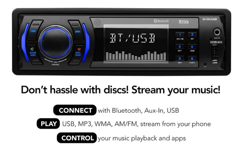 Boss Reproductor Bluetooth Am/fm, Aux Con Control No Toca Cd