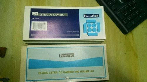Blok Letra De Cambio Formitec 100 Hojas (Usado)