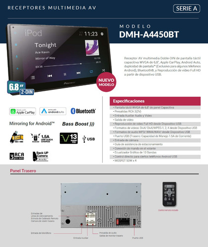 Reproductor Av Multimedia Pioneer Dmh-a4450bt