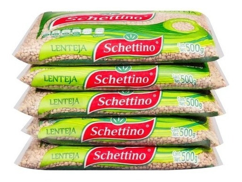 Pack Lenteja Schettino De 5 Piezas De 500 G