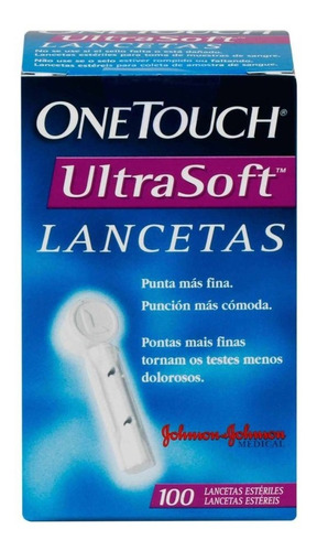 Lancetas One Touch Ultra Soft Con 100 Piezas