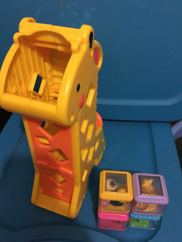 Fisher-price Peek-a-blocks Jirafa Bebés Cubos (Usado)