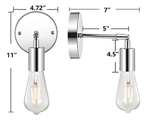 Baoden 1 Juego De Apliques De Pared Para Baño De 2 Lámparas