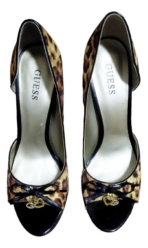 Stilettos Guess Originales Talla 38  24.5 Leopardo 