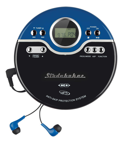 Leitor De Cd Portátil Studebaker Sb3704 Retro Com Rádio Fm