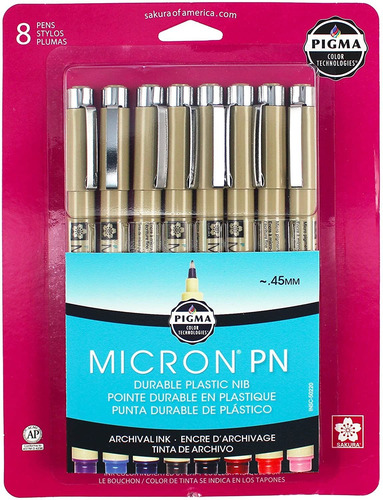 Set De Lapiceras Sakura Pigma Tinta Azul Pluma Suave