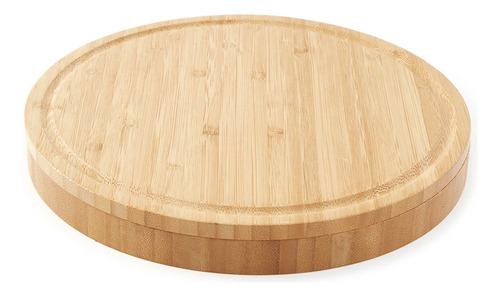 Tabla De Quesos De Madera De Bambú Con 3 Cuchillos Tablas