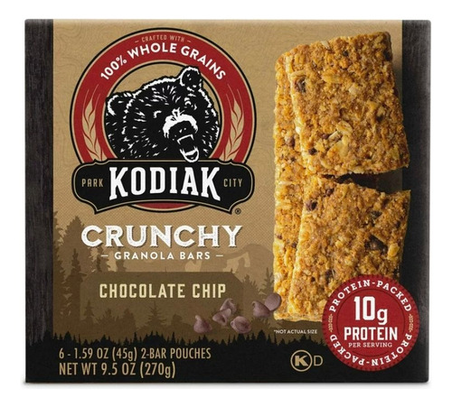 Kodiak Crunchy Granola Bars-chocolate Chip C/proteina