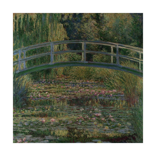 Ponte Jardim Lago Flores França 1899 Pintor Monet Tela Repro