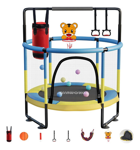 Cama Elástica Saltarin 5 En 1 Aro Argollas Hamaca Saco Box