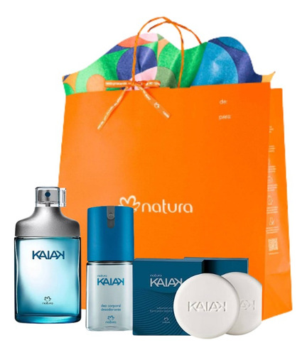 Natura Kit Kaiak Masc 100ml+deocorp 100ml+sab 90g+mala Acade